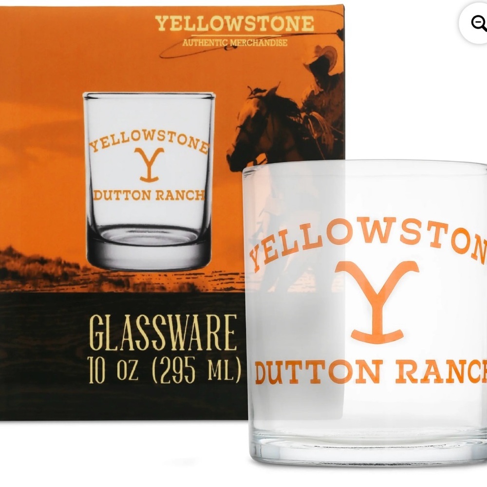 6 Yellowstone Dutton Ranch Boxed 10oz Rocks Novelty Glass - Picture 2 of 8
